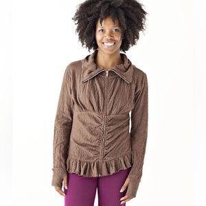 MATILDA JANE PAINT BY NUMBERS BROWN STEALTH JACKET SIZE SMALL